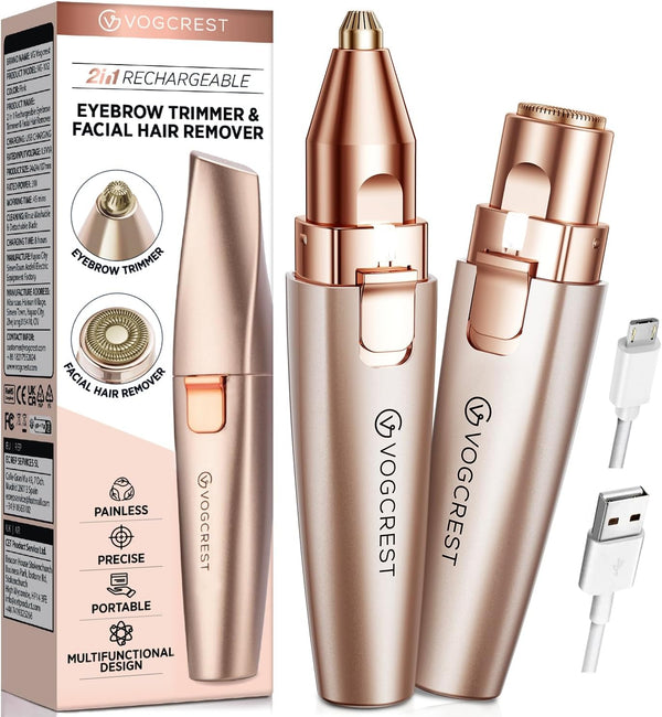 2 in 1 Facial Hair Remover & Eyebrow Trimmer