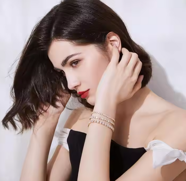 Luxe Spark Bracelet ( Titanium-Coated Zirconia )