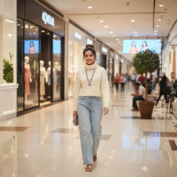 JN-002 Product Description: Effortless Wide-Leg Denim