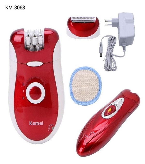 Kemei KM-3068 - 3 in 1 Epilator and Shaver for Women